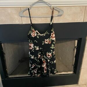 Floral Charlotte Russe Romper with Spaghetti Straps
